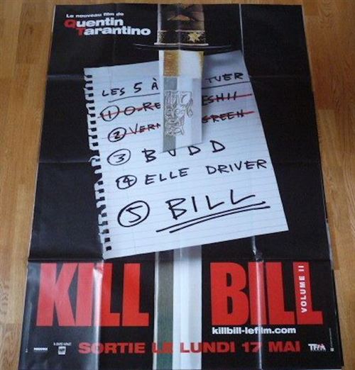 Affiche de Cinéma Originale - Kill Bill 2 - 2004 - Quentin Tarantino - 120x160cm État correct - N/A reconditionné disponible sur Fnac