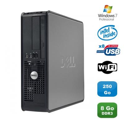 Pc dell optiplex 380 sff pentium d e6300 2.8ghz 8go ddr3 250go wifi win 7 pro État correct - Dell reconditionné disponible sur Fnac