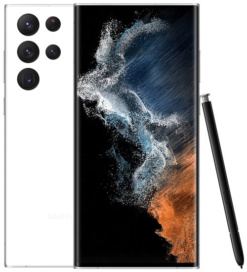 Samsung Galaxy S22 Ultra - 5G smartphone - double SIM - RAM 12 Go / Mémoire interne 512 Go - OLED display - 6.8"" - 3088 x 1440 pixels (120 Hz) - 4x caméras arrière 108 MP, 12 MP, 10 MP, 10 MP - front camera 40 MP - blanc fantôme État correct - Samsung reconditionné disponible sur Fnac
