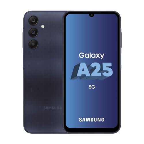 Smartphone Samsung Galaxy A25 6.5"" 5G Double nano SIM 128 Go Bleu nuit État correct - Samsung reconditionné disponible sur Fnac