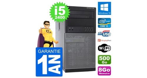 Pc tour dell optiplex 790 mt intel i5-2400 ram 8go disque 500go windows 10 wifi État correct - N/A reconditionné disponible sur Fnac