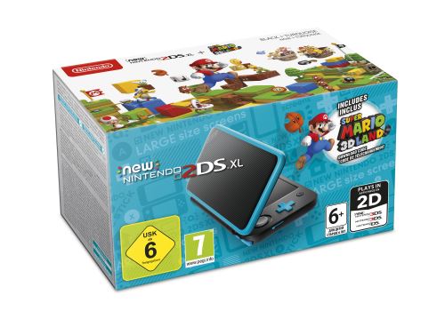 Console Nintendo New 2DS XL Noire et Turquoise + 1 code de téléchargement pour Super Mario 3D Land État correct - Nintendo reconditionné disponible sur Fnac