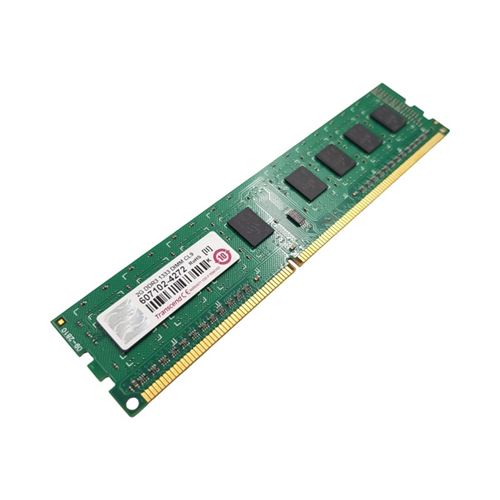 Barrette Mémoire 2Go RAM DDR3 Transcend DIMM PC3-10600 1333MHz 1Rx8 État correct - N/A reconditionné disponible sur Fnac