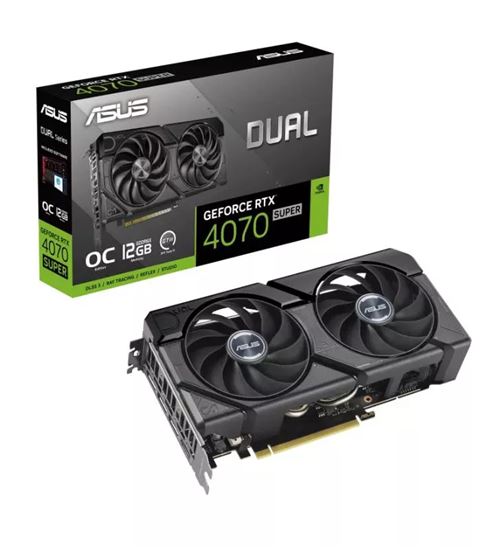 Carte Graphique ASUS Dual -RTX4070S-O12G-EVO NVIDIA GeForce RTX 4070 SUPER 12 Go GDDR6X