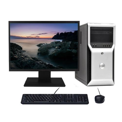PC Dell Precision T1600 Xeon E3-1225 3.10GHz 16Go/500Go Wifi W10 + Ecran 24 État correct - Dell reconditionné disponible sur Fnac