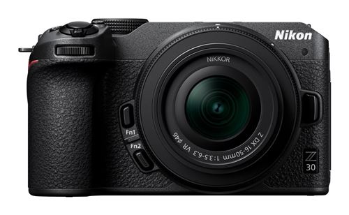 Appareil photo hybride Nikon Z30 noir + Z DX 16-50mm f/3,5-6,3 VR État correct - Nikon reconditionné disponible sur Fnac
