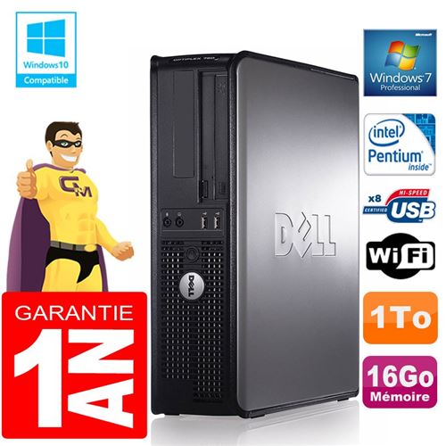 Pc dell 780 dt intel e5300 ram 16go disque 1 to graveur dvd wifi w7 État correct - Dell reconditionné disponible sur Fnac