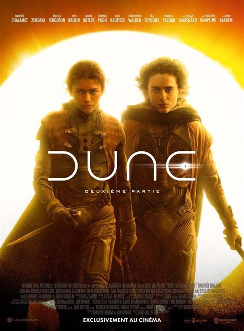 Acheter Affiche Officielle de Cinéma Dune 2 : Deuxième partie - 2024 - Zendaya 120x160cm État correct - 29,99 € Affiche Officielle de Cinéma Dune 2 : Deuxième partie - 2024 - Zendaya 120x160cm État correct - N/A reconditionné disponible sur Fnac