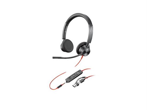 HP Poly Blackwire 3325 - Blackwire 3300 series - micro-casque - sur-oreille - filaire - jack 3,5mm, USB-C - noir - certifié UC État correct - N/A reconditionné disponible sur Fnac