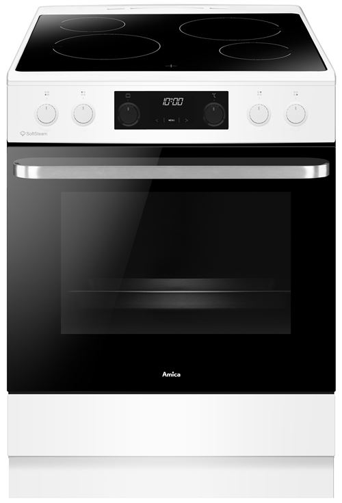 Cuisinière vitrocéramique Amica ACV7005SRW Blanc État correct - Amica reconditionné disponible sur Fnac