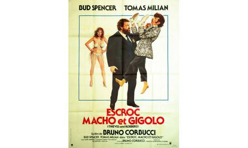 Escroc macho et Gigolo - 1983 - Bud Spencer - 40x60cm - Affiche État correct - N/A reconditionné disponible sur Fnac