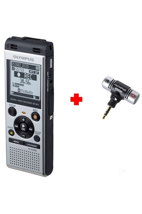 Dictaphone numérique Olympus WS-852 + Microphone État correct -  reconditionné disponible sur Fnac