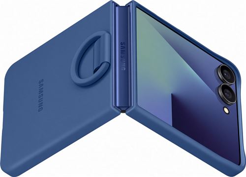 Coque en silicone avec anneau selfie Bleu nuit pour Samsung Galaxy Z Flip 7 État correct - Samsung reconditionné disponible sur Fnac