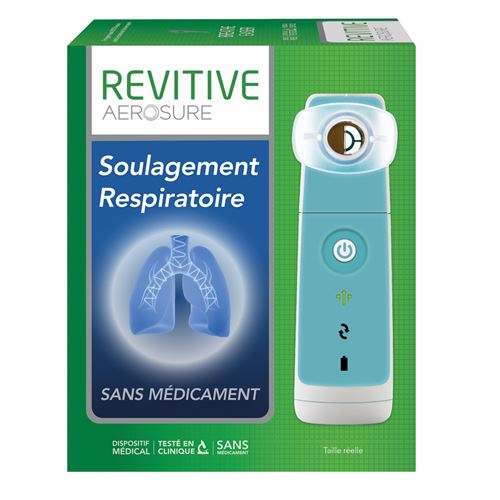 Appareil d'aide respiratoire Revitive Aerosure Blanc et Bleu État correct - Revitive reconditionné disponible sur Fnac