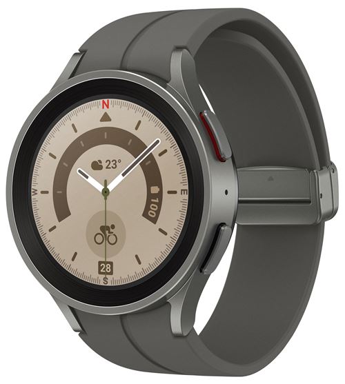 Acheter Samsung Galaxy Watch5 Pro - 45 mm - gris titane - montre intelligente avec bande sport - affichage 1.4"" - 16 Go - LTE, NFC, Wi-Fi, Bluetooth - 4G - 46.5 g État correct - 184,99 € Samsung Galaxy Watch5 Pro - 45 mm - gris titane - montre intelligente avec bande sport - affichage 1.4"" - 16 Go - LTE, NFC, Wi-Fi, Bluetooth - 4G - 46.5 g État correct - Samsung reconditionné disponible sur Fnac