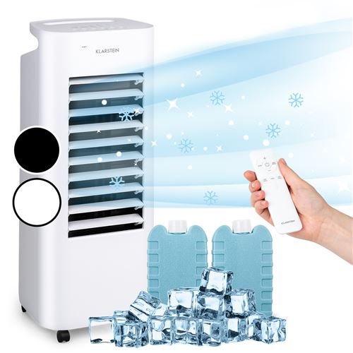 Rafraîchisseur d'air - Klarstein IceWind Max - Ventilateur - 60W - Refroidisseur d'air - 330 m³/h - Humidificateur - Minuterie - Télécommande - Blanc État correct - N/A reconditionné disponible sur Fnac