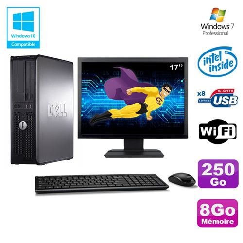 Acheter Pc dell optiplex 780 dt intel e8400 3ghz 8go 250go wifi win 7 ecran 17' État correct - 149,00 € Pc dell optiplex 780 dt intel e8400 3ghz 8go 250go wifi win 7 ecran 17' État correct - Dell reconditionné disponible sur Fnac