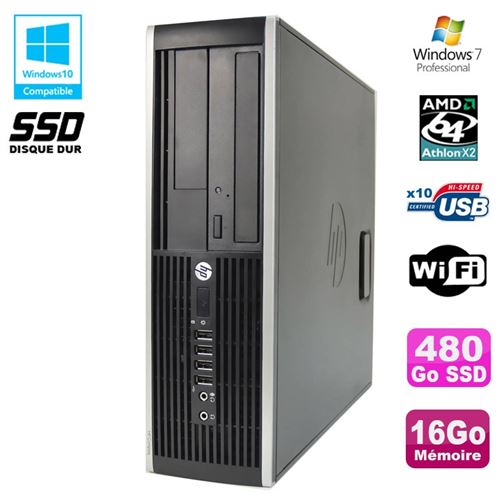 Pc hp compaq 6005 pro sff amd 3ghz 16go ddr3 480go ssd graveur wifi win 7 pro État correct - Hewlett-Packard reconditionné disponible sur Fnac