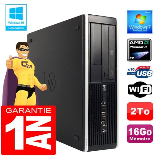 Pc hp compaq 6005 pro sff amd phenom ii ram 16go disque 2 to graveur dvd wifi w7 État correct - Hewlett-Packard reconditionné disponible sur Fnac