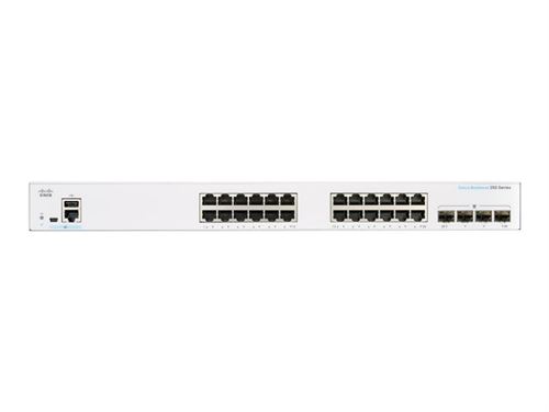 Cisco Business 350 Series 350-24T-4G - Commutateur - C3 - Géré - 24 x 10/100/1000 + 4 x SFP - Montable sur rack État correct - N/A reconditionné disponible sur Fnac