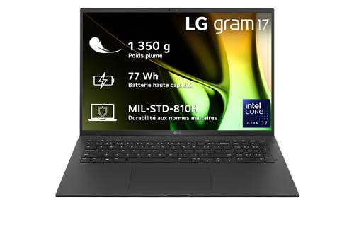 PC portable LG Gram 17Z90S-G.AD78F 17"" Intel® Core™ Ultra 7 32 Go RAM 1 To SSD Noir - État correct LG sur Fnac