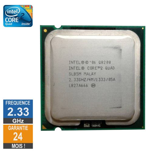 Processeur Intel Core 2 Quad Q8200 2.33GHz SLB5M LGA775 4Mo État correct - Intel reconditionné disponible sur Fnac
