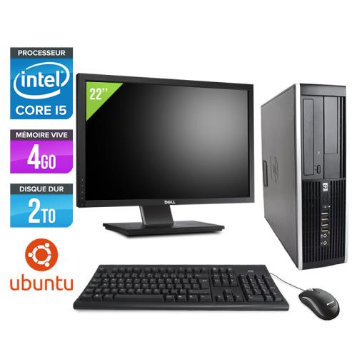 Pc HP Elite 8200 SFF + Ecran 22'' - Noir - Intel Core i5-2400 / 3.10 GHz - RAM 4 Go - HDD 2 To - DVD - Gigabit Ethernet - Ubuntu / Linux État correct - Hewlett-Packard reconditionné disponible sur Fnac
