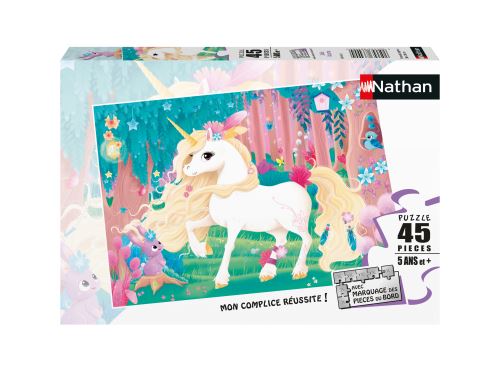 Puzzle 45 pièces Nathan Jolie Licorne Poster Inclus État correct - N/A reconditionné disponible sur Fnac