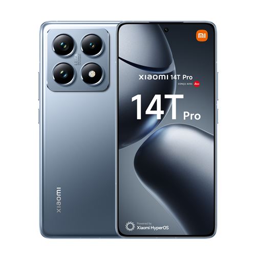 Smartphone Xiaomi 14T Pro 6,67"" 5G Double nano SIM 512 Go Bleu Titane conçu avec Leica État correct - Xiaomi reconditionné disponible sur Fnac