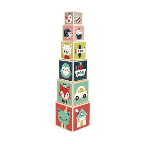 Pyramide 6 cubes Janod Baby Forest État correct - Janod reconditionné disponible sur Fnac
