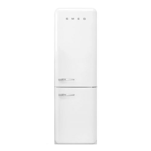 Réfrigérateur congélateur pose libre, volume total 331 L , réfrigérateur 234 L air ventilé, congélateur 97 L no frost, zone extra fresh 0°C, compartiment congélation rapide, éclairage LED, niveau sonore 37 dB, classe A+++, design rétro, blanc État correct - Smeg reconditionné disponible sur Fnac