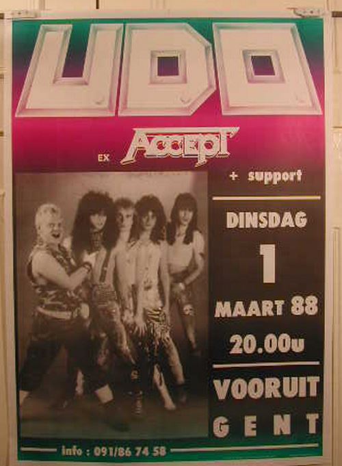 Udo - Accept - 61x86 cm - AFFICHE / POSTER État correct - N/A reconditionné disponible sur Fnac