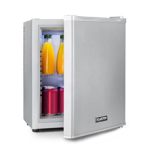 Klarstein Happy Hour 19 Mini bar 19 L 5-15°C CEE G sans bruit 0 dB éclairage LED argent État correct - Klarstein reconditionné disponible sur Fnac
