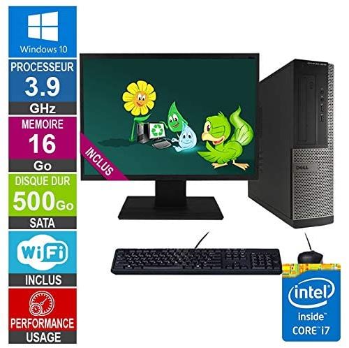 PC Dell Optiplex 3010 DT i7-3770 3.90GHz 16Go/500Go Wifi W10 + Ecran 24 État correct - Dell reconditionné disponible sur Fnac