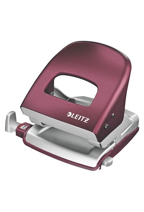 Leitz locher style nexxt 5006, granat-rot stanzleistung 30 blatt, aus metall, mit anschlagschiene fr a4, a5, a6, folio, us-quar État correct - Leitz reconditionné disponible sur Fnac