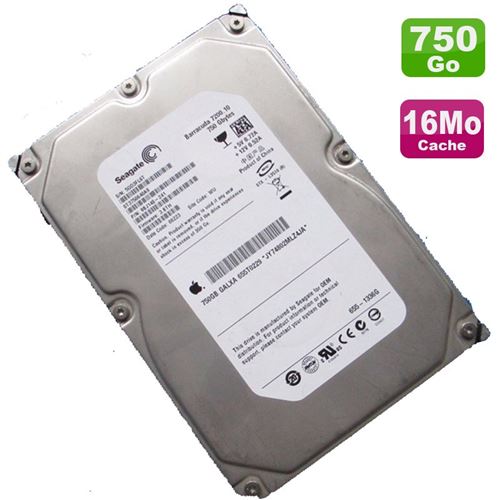 Disque dur 750go sata 3.5' seagate st3750640as 9bj148 barracuda 7200.10 16mo État correct - Seagate reconditionné disponible sur Fnac