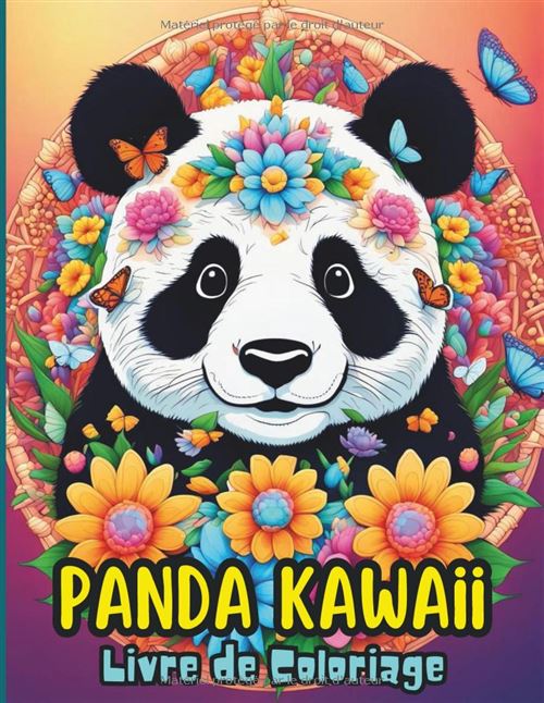 PANDA KAWAII – Livre de coloriage pandas A4 pour enfants et ados | 108 pages, plus de 50 dessins | Styles variés, difficulté progressive | Idée cadeau État correct - N/A reconditionné disponible sur Fnac
