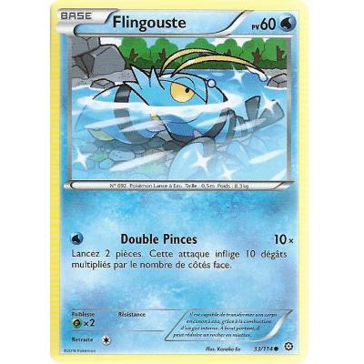 Carte Pokemon - XY11- Offensive vapeur - Flingouste - PV 60 - 33/114 - Commune - VF État correct - Asmodee reconditionné disponible sur Fnac