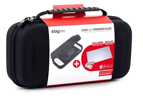 Pochette de transport rigide BigBen Taille L Noir + Protection d'écran en verre trempé pour Nintendo Switch État correct - Bigben Interactive reconditionné disponible sur Fnac