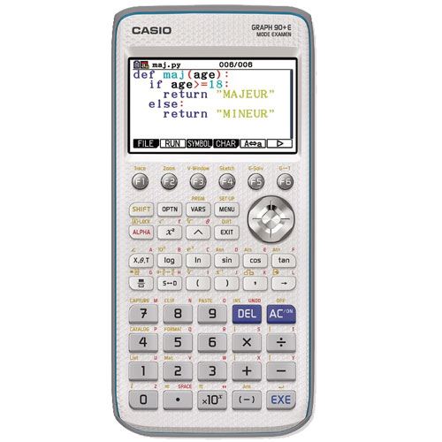 Calculatrice scolaire Casio Python Graph 90+E - État correct Casio sur Fnac