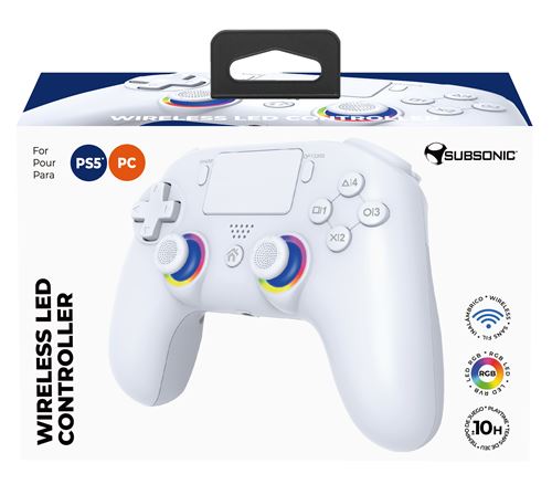 Acheter Manette sans-fil Subsonic SA5716-2 blanche PS5 et PC État correct - 34,99 € Manette sans-fil Subsonic SA5716-2 blanche PS5 et PC État correct - Subsonic reconditionné disponible sur Fnac