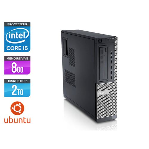 Unité centrale Dell Optiplex 790 Desktop - Noir - Intel Core i5-2400 / 3,10 GHz - RAM 8 Go - HDD 2 To - DVD - Gigabit Ethernet - Ubuntu / Linux État correct - Dell reconditionné disponible sur Fnac