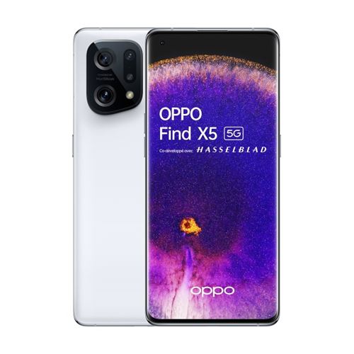Smartphone Oppo Find X5 6,5"" 5G Double SIM 256 Go Blanc État correct -  reconditionné disponible sur Fnac