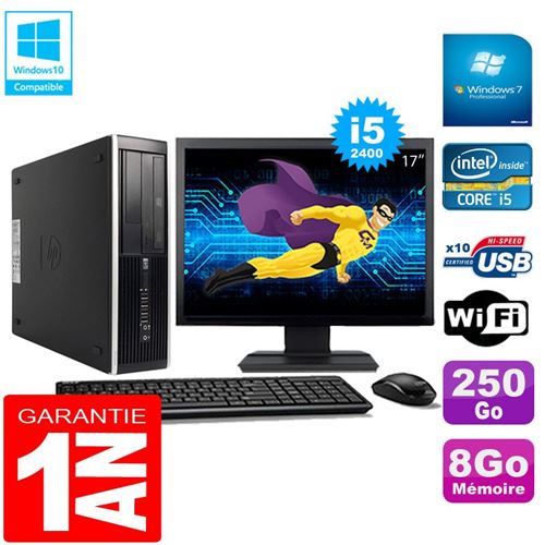 Pc hp compaq pro 6300 sff i5-2400 8go 250go graveur dvd wifi w7 ecran 17' État correct - Hewlett-Packard reconditionné disponible sur Fnac