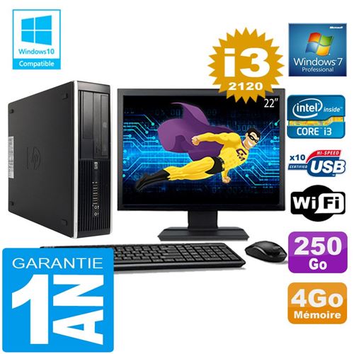 Acheter Pc hp compaq 8300 sff core i3-2120 ram 4go disque 250 go wifi w7 ecran 22' État correct - 189,00 € Pc hp compaq 8300 sff core i3-2120 ram 4go disque 250 go wifi w7 ecran 22' État correct - Hewlett-Packard reconditionné disponible sur Fnac