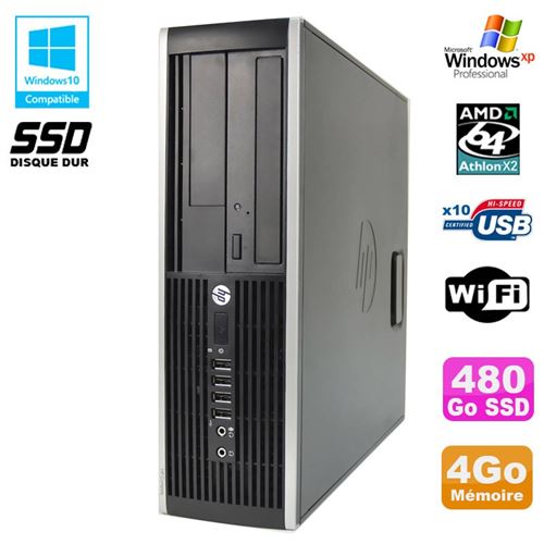 Pc hp compaq 6005 pro sff amd 3ghz 4go ddr3 480go ssd graveur wifi windows xp État correct - Hewlett-Packard reconditionné disponible sur Fnac
