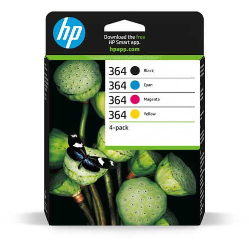 Pack Cartouche d'encre HP 364 Noir + Cartouche d'encre HP 364 Cyan, Magenta, Jaune - État correct Hewlett-Packard sur Fnac