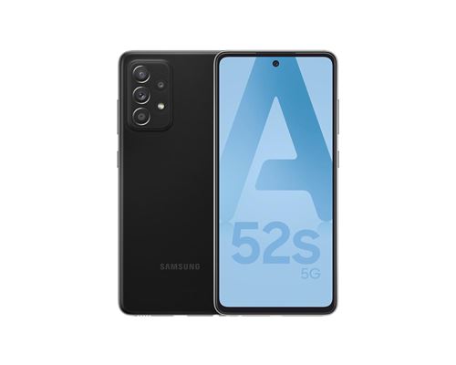 Samsung Galaxy A52s 5G - 5G smartphone - double SIM - RAM 6 Go / Mémoire interne 128 Go - microSD slot - écran OEL - 6.5"" - 2400 x 1080 pixels - 4x caméras arrière 64 MP, 12 MP, 5 MP, 5 MP - front camera 32 MP - noir génial État correct - N/A reconditionné disponible sur Fnac