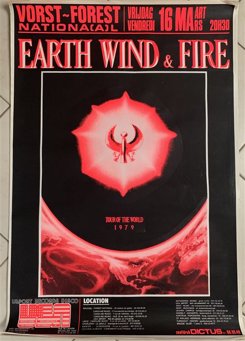Earth Wind & Fire - Tour Of The World 1979 - 70x100cm - Affiche État correct - N/A reconditionné disponible sur Fnac