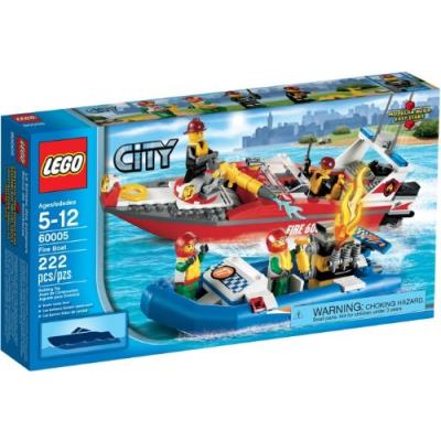 Lego city - 60005 - jeu de construction - le bateau des pompiers État correct - Lego reconditionné disponible sur Fnac